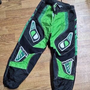 Kids Green and Black Racing Pants